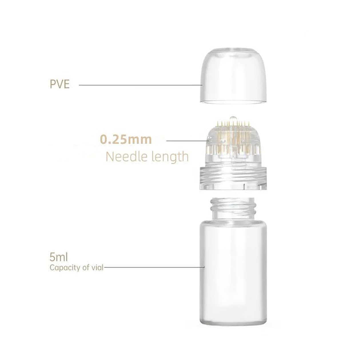 Hydra Needle Derma Stamp - 0.25mm Titanium Microneedling Roller Applicator for Serum Application