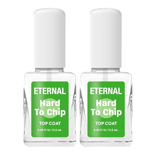 Eternal Acrylic Top Coat Nail Polish - 0.46 Fl Oz (Pack of 2) - Quick Dry, Long Lasting, No UV Lamp Needed