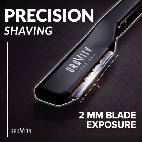 Gravity Razors Pro Straight Razor Kit - Ultra Exposed 2mm, 10 Blades
