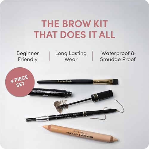 Billion Dollar Brows 4-Piece Eyebrow Makeup Starter Kit with Pencil & Gel