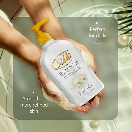 SILK Moisturizing Hand Soap with Glycerin - Pearl Glow Scent, 13.6 Fl Oz (Pack of 4)