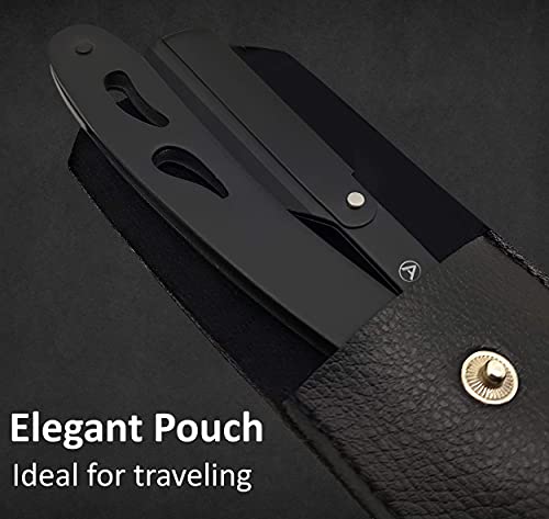 Premium Straight Razor Kit for Men with 20 Blades & Case