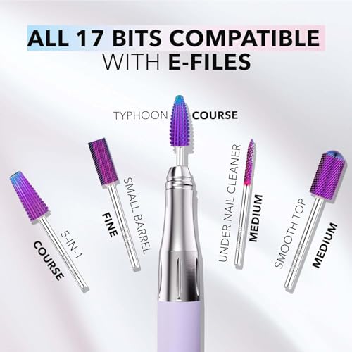 Kiara Sky 5-in-1 Fine Drill Bit - Purple Carbide Bit for Nails