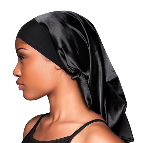 Evolve Satin Edge Pocket Bonnet - Black, One Size