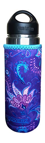 Koverz Neoprene Water Bottle Insulator for 24-30 oz Bottles - Violet Whimsy