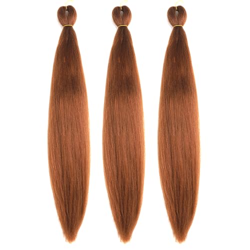 Pre Stretched Braiding Hair Extensions 26 Inch Brown for Box Braids & Crochet