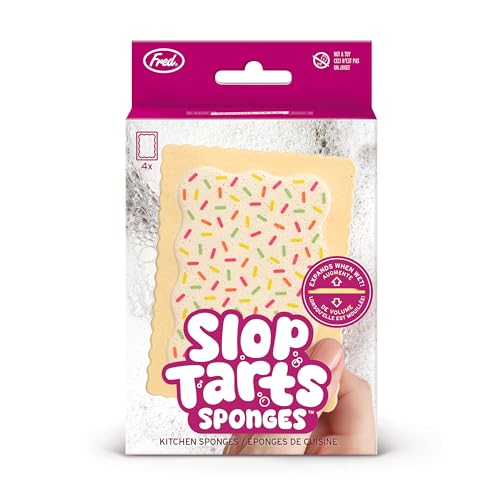Fred & Friends Slop Tarts Set of 4 Compressed Kitchen Sponges