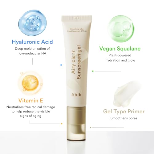 Abib Airy Gel Sunscreen SPF 30 Semi-Matte Pore-Refining Primer for Sensitive Skin