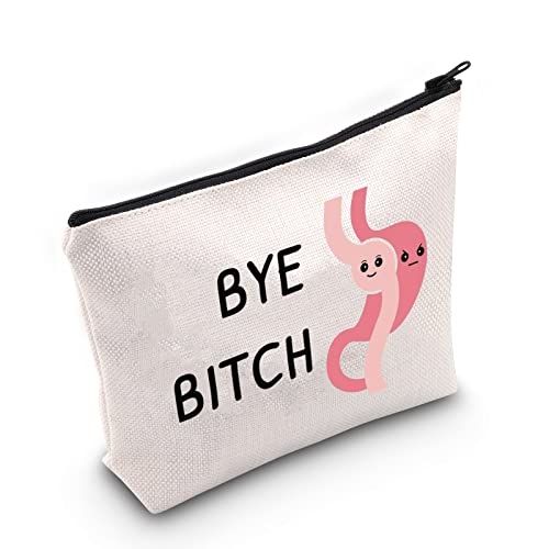 Bye B*tch Canvas Makeup Bag - Funny Bariatric Surgery Recovery Gift Pouch