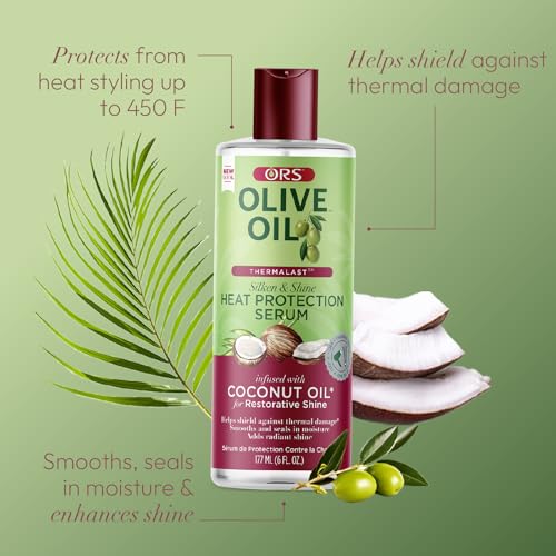 ORS Olive Oil Heat Protection Hair Serum infused with Coconut for