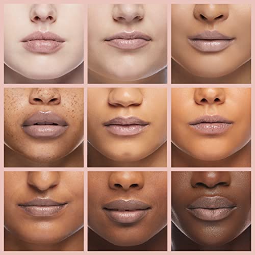 Pure Cosmetics LED Lip Gloss with Side Mirror - Nude Beach Sheer Tint, Non-Sticky Hydrating Lip Shine