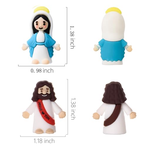 Mini Jesus and Virgin Mary Figurines - 40 Piece Set for Gifts