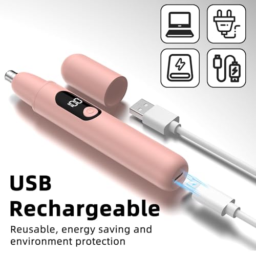 Nose Hair Trimmer Rechargeable Cordless Painless Ear and Eyebrow Trimming Tool-Dual Edge Easy Cleansing for Man Woman to
