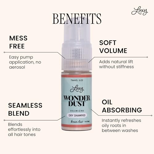 Loxy Wonder Dust Volumizing Dry Shampoo for Brown Hair - 1 oz