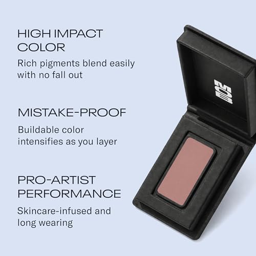 MOB Beauty Soft Matte Eyeshadow - M1 Dusty Rose, Long-Wearing Vegan Makeup
