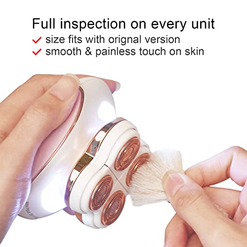 tuokiy Legs Hair Remover Replacement Head Compatible with Finishing Touch Flawless Electric Legs Shaver for Women,Rose Gold 2 Pack