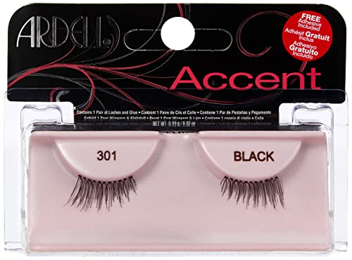 Ardell Andrea Accent Lash #301 1 Pair Pack of 4 False Eyelashes for Natural Look