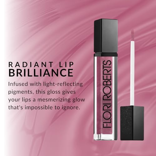 Flori Roberts Mineral Base Lip Shine - Orchid, Long Wear Gloss for Deeper Skin Tones