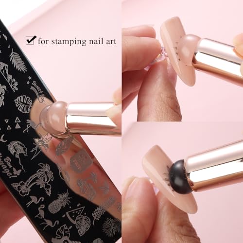 Ombre Nail Art Silicone Brush Set - 2 Reusable Gradient Tools