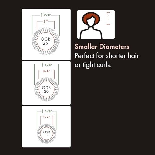 Olivia Garden OG Barber Brush 1/2" - Ergonomic, Lightweight, Ionic Styling Tool for Men