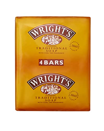 Wright's Traditional Coal Tar Bar Soap - 4 Pack Cleansing Soap Bars