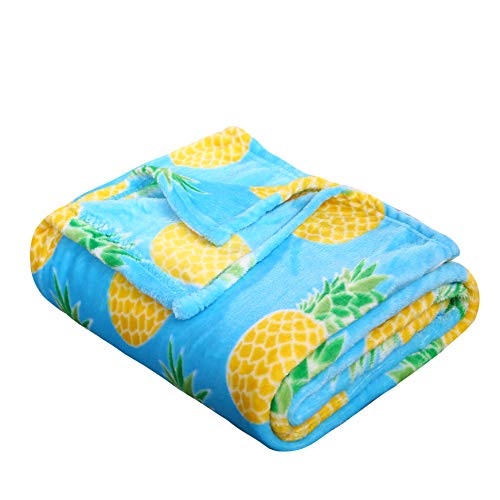 Elegant Comfort Pineapple Fleece Throw Blanket - 50x60 inches