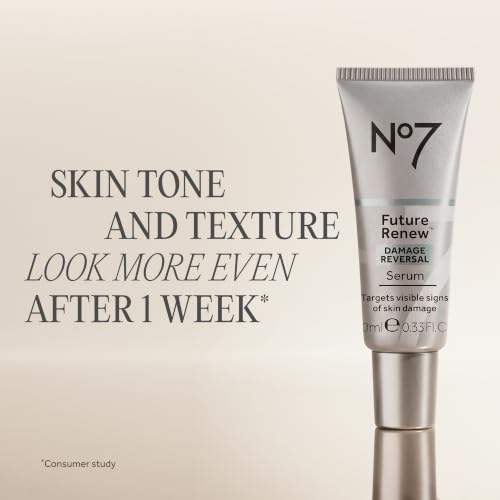 No7 Future Renew Face Serum with Hyaluronic Acid & Peptides - 0.33 Fl Oz