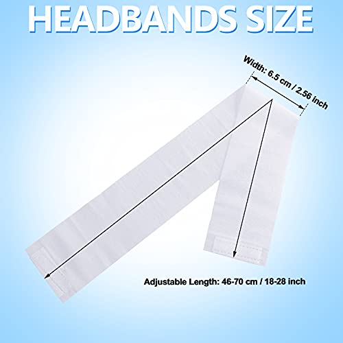 Disposable Spa Headbands - Pack of 50, Non-Woven Hair & Face Coverings, Adjustable & Hygienic