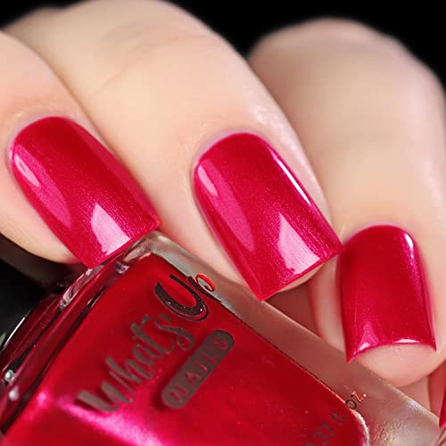 Whats Up Nails Cherry-bration Nail Polish - Metallic Red 0.37 fl oz, 21 Free, Cruelty Free, Vegan