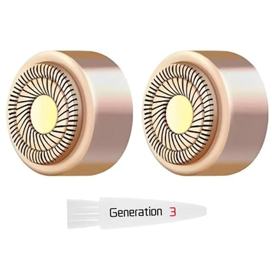 Generation 3 Replacement Heads for Flawless Replacement Heads Gen 3 Compatible with Finishing Touch Flawless Facial Hair Remover Ring Light Version,New Upgraded Replacement Blades for Flawless,2 Pack.