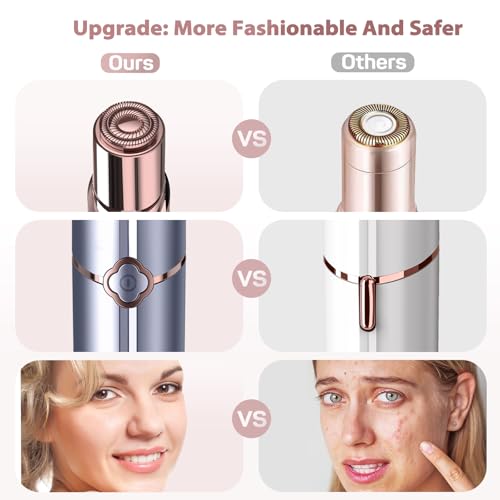 Gurelax Blue Electric Facial Hair Remover for Women - Painless & Portable