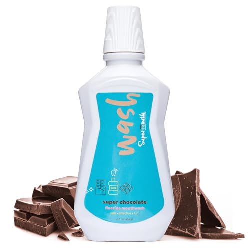 SuperMouth Nano Hydroxyapatite Fluoride Mouthwash, Chocolate - Enamel Support