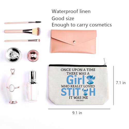 LONGXIN Cute Cartoon Cosmetic Makeup Bag - Large Capacity Zipper Pouch