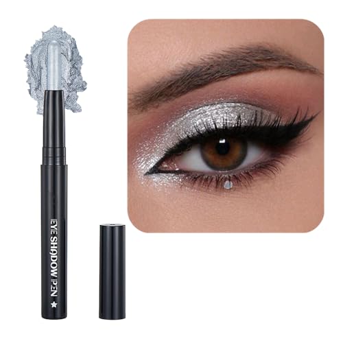 SAUBZEAN Silver Gray Eyeshadow Stick B04 Waterproof Long-Lasting Cream with Subtle Shimmer