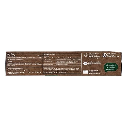Hello Naturally Whitening Fluoride Toothpaste - Vegan, SLS Free, Mint & Tea Tree Oil, 4.7 oz (Pack of 2)