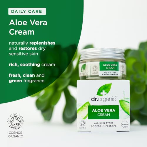Dr. Organic Aloe Vera Concentrated Cream - Soothing & Hydrating Moisturizer