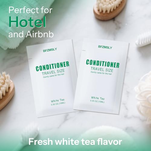 Travel Size Conditioner Sachets - 50 Pack, White Tea Scent