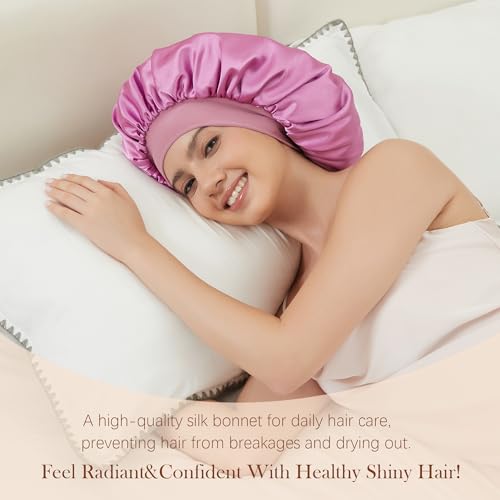 ROYBENS Large Satin Sleep Bonnet Set E for Curly & Natural Hair