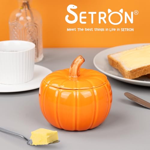 Ceramic Butter Keeper with Lid - Airtight Butter Crock for Soft Spreadable Butter