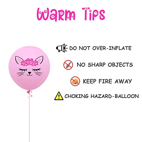 42 Pack Cute Cat Balloons | 12-Inch Latex Balloons for Parties