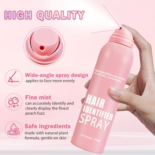 Hair Identifier Spray for Face Shaving - 2 Pack Dermaplaning Tool