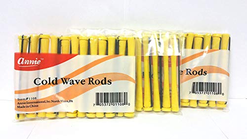 Annie Cold Wave Rods Long #1108 - 3 Packs of Hair Curling Rollers