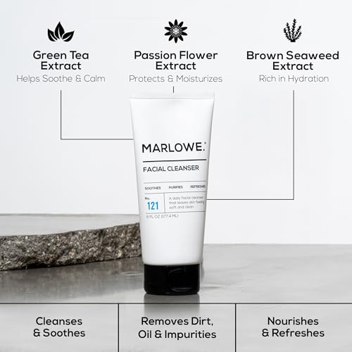 MARLOWE. Men’s Daily Facial Cleanser - Hydrating Face Wash, 6 oz