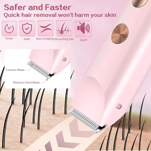 2-in-1 Women's Electric Trimmer & Facial Razor - Waterproof
