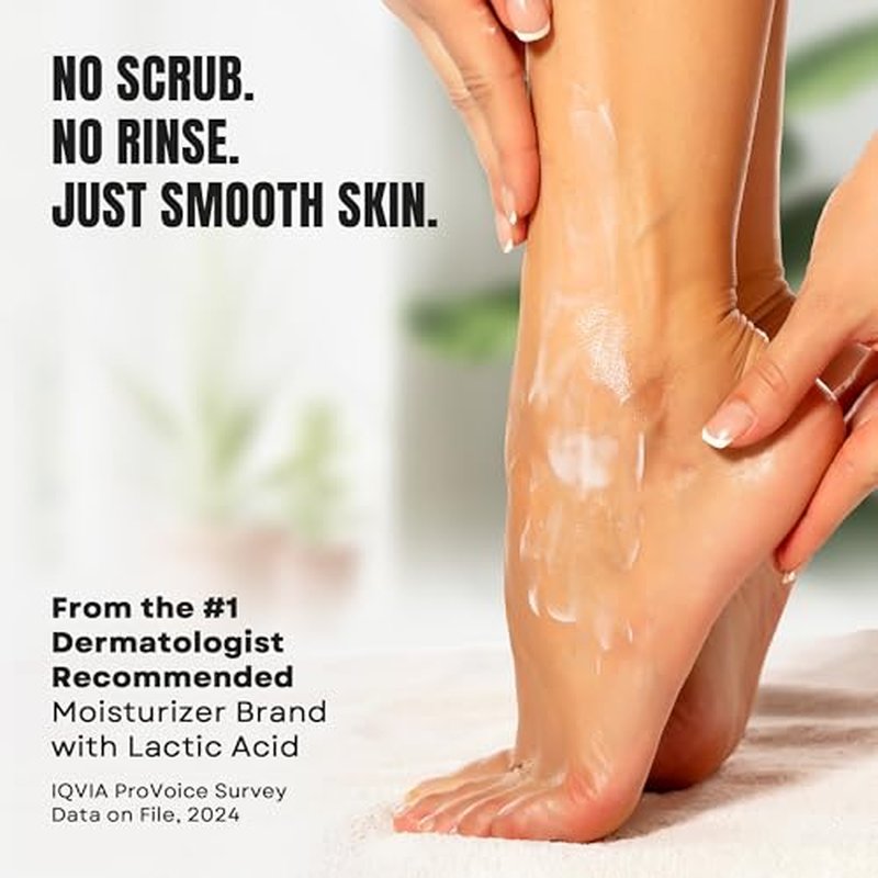 AmLactin Foot Repair Cream - Therapeutic Foot Cream for Dry Cracked Heels and Feet - Callus Softener - No-Scrub Exfoliator and Moisturizer with 15% Lactic Acid AHA - 3 oz (Packaging May Vary)