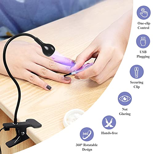 BUCICE 3W UV LED Nail Lamp for Gel Nails, Black — Compact & Portable Salon-Grade Drying