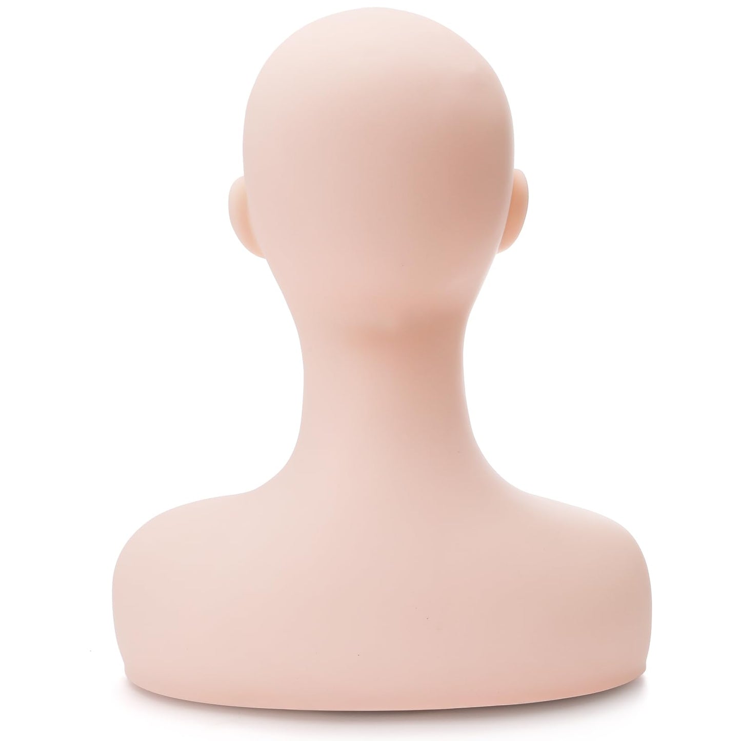 Dicunoy Esthetics Mannequin Head with Shoulder, Soft PVC Human Hair Mannequin Head for Makeup, Facial Techniques, Massage, Lash Extensions Practice, Wig Display, Salons Cosmetology School