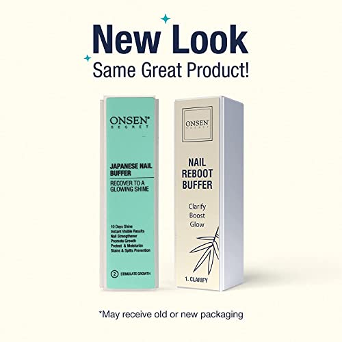 Onsen Nail Buffer Block - 4-Way Buffing, 1 Count, Salon-Quality Shine