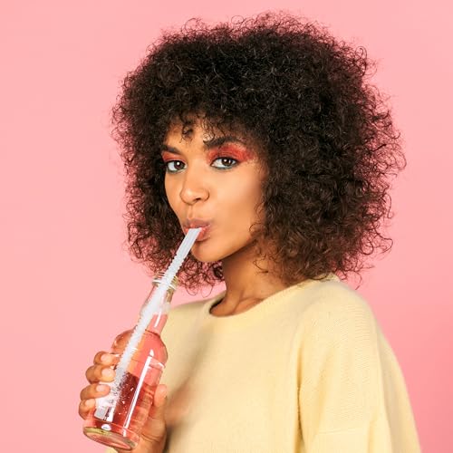Reusable 11-Inch Bendable Straws - Flexible Drinking Straws, 5 Pack
