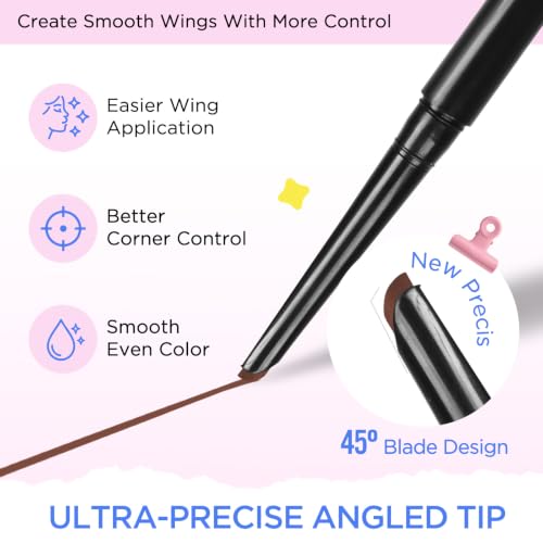 BEPHOLAN Waterproof Brown D-Tip Gel Eyeliner Pencil for Waterline & Precise Makeup